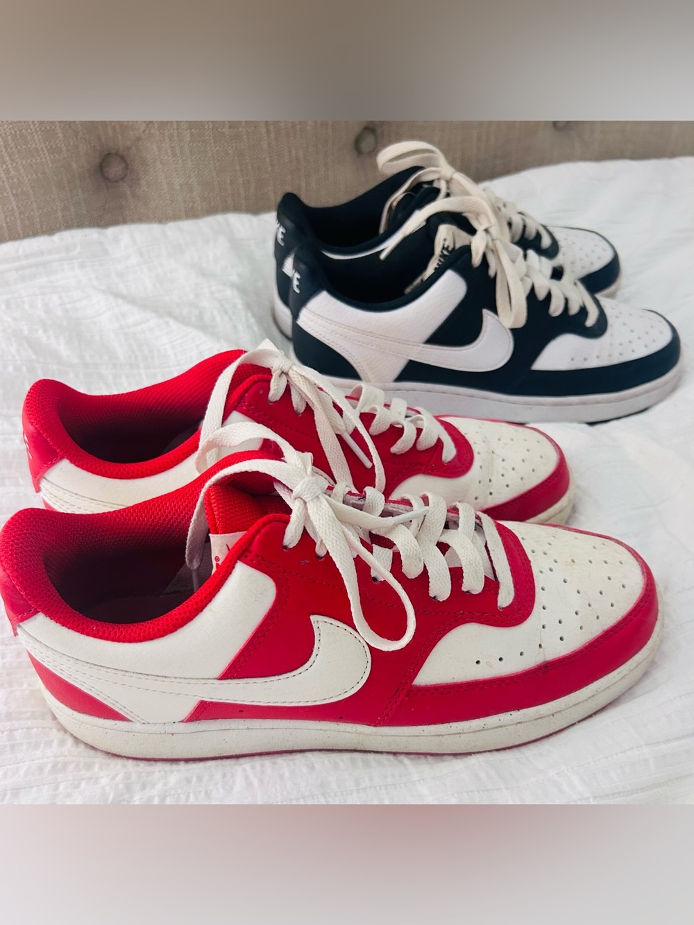 Nike women’s Low-Top Sneakers in Red/White and Black/White Size 8.5